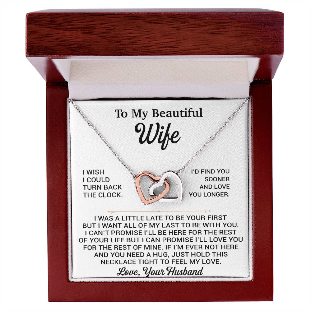 To My Beautiful Wife Necklace, Gift From Husband, Anniversary Gifts For Wife