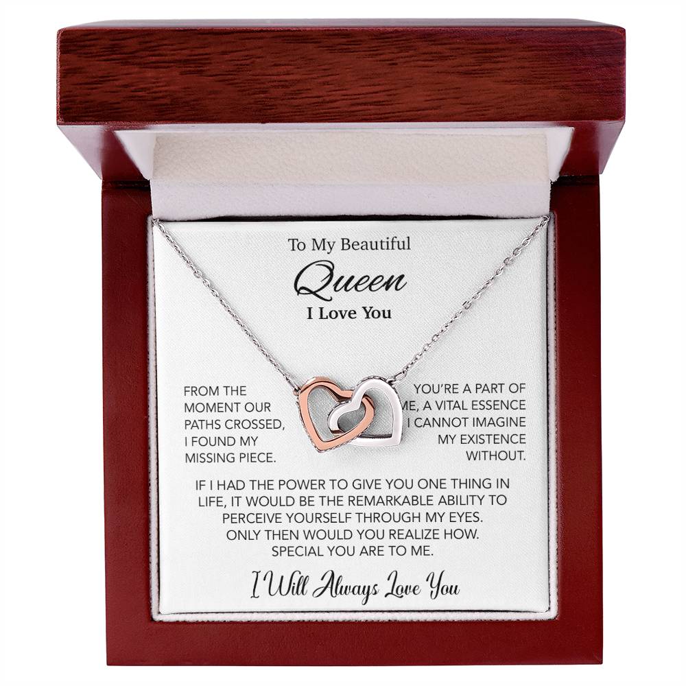 To My Queen Necklace, Anniversary Gift For Wife, Girlfriend Necklace, Birthday Gift For Wife