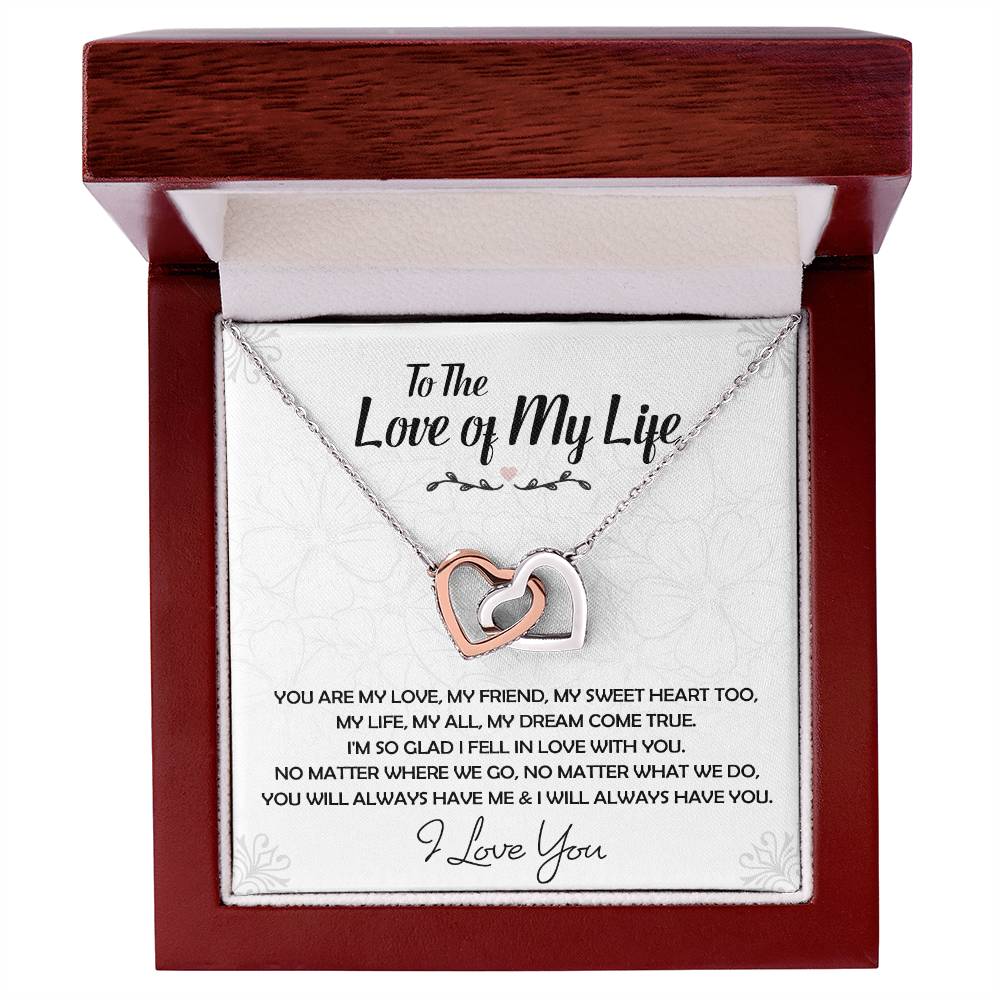 To The Love Of My Life Necklace, Future Wife, Girlfriend, Wife Gift