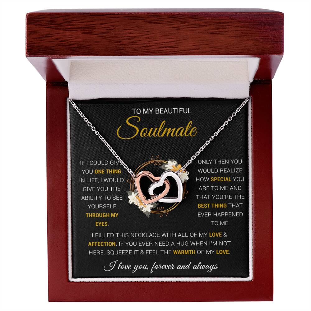 To My Soulmate Necklace Gift For Wife Girlfriend Birthday Anniversary Christmas