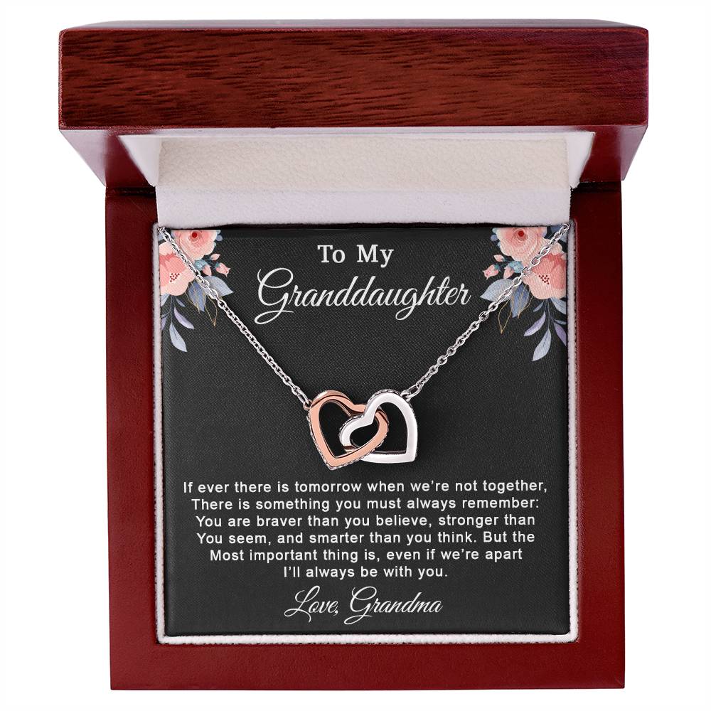 To My Granddaughter Necklace, Granddaughter Gifts From Grandma and Grandpa_New