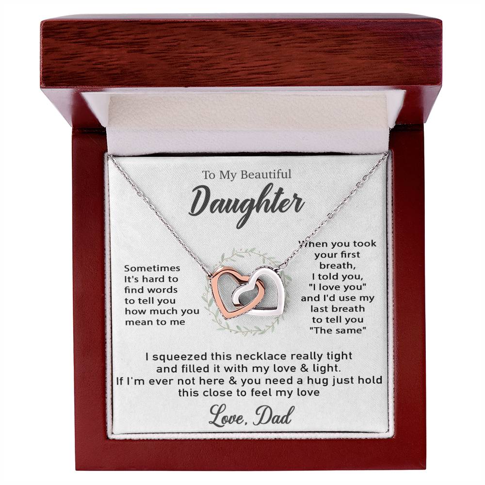 To My Daughter Necklace, Gift For Daughter From Dad, Daughter Father Necklace 12_12
