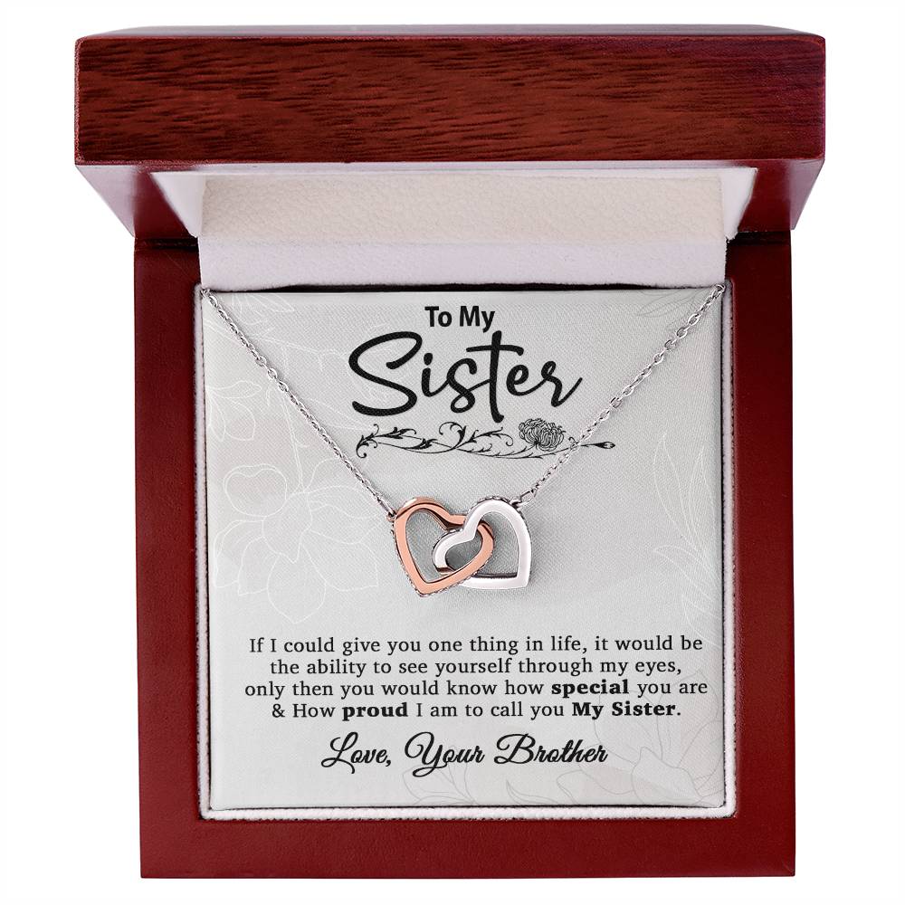 To My Sister Necklace, Brother to Sister, Birthday gift For Sister from Brother