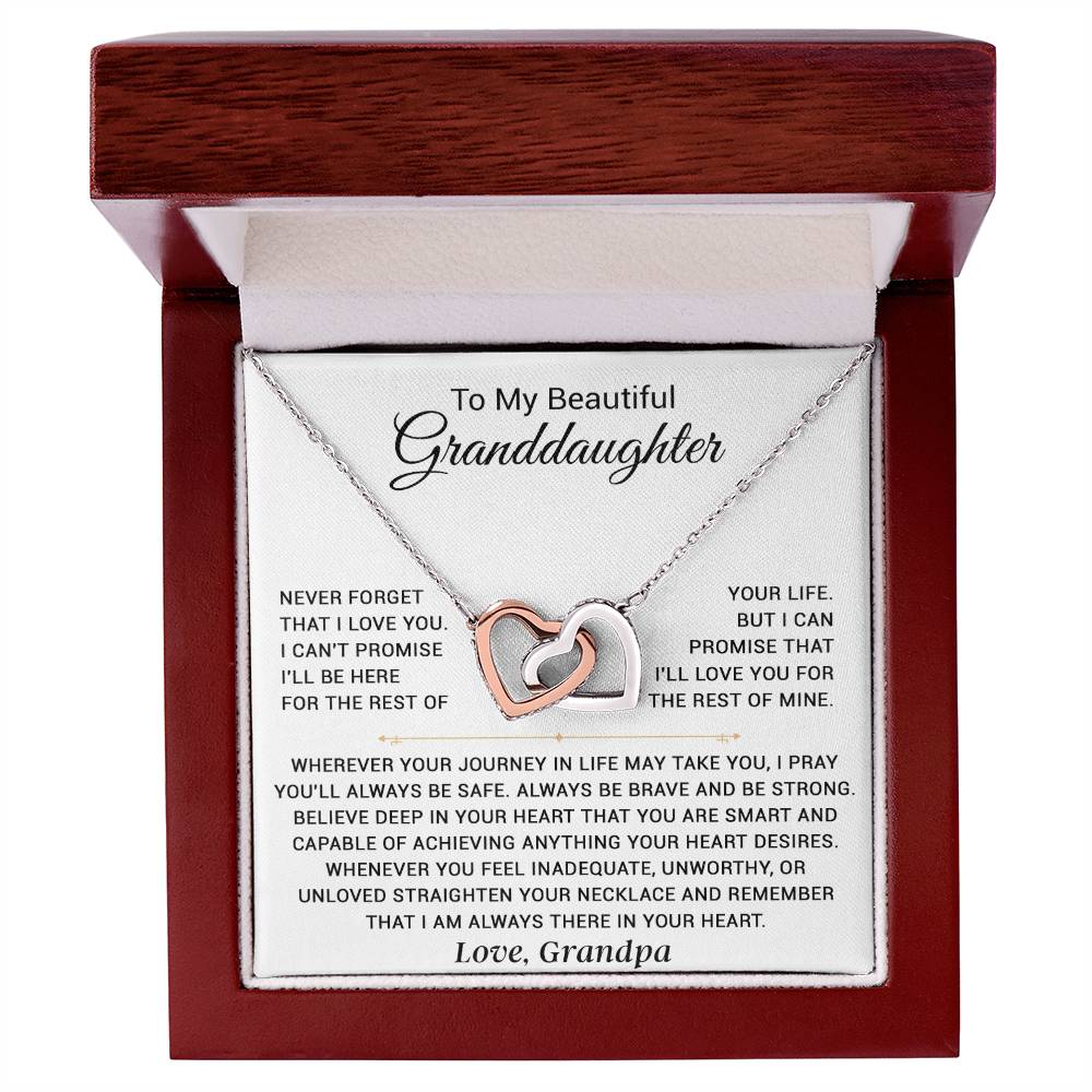 To My Granddaughter Necklace, Granddaughter Gift from Grandpa, Christmas Gift 10_4