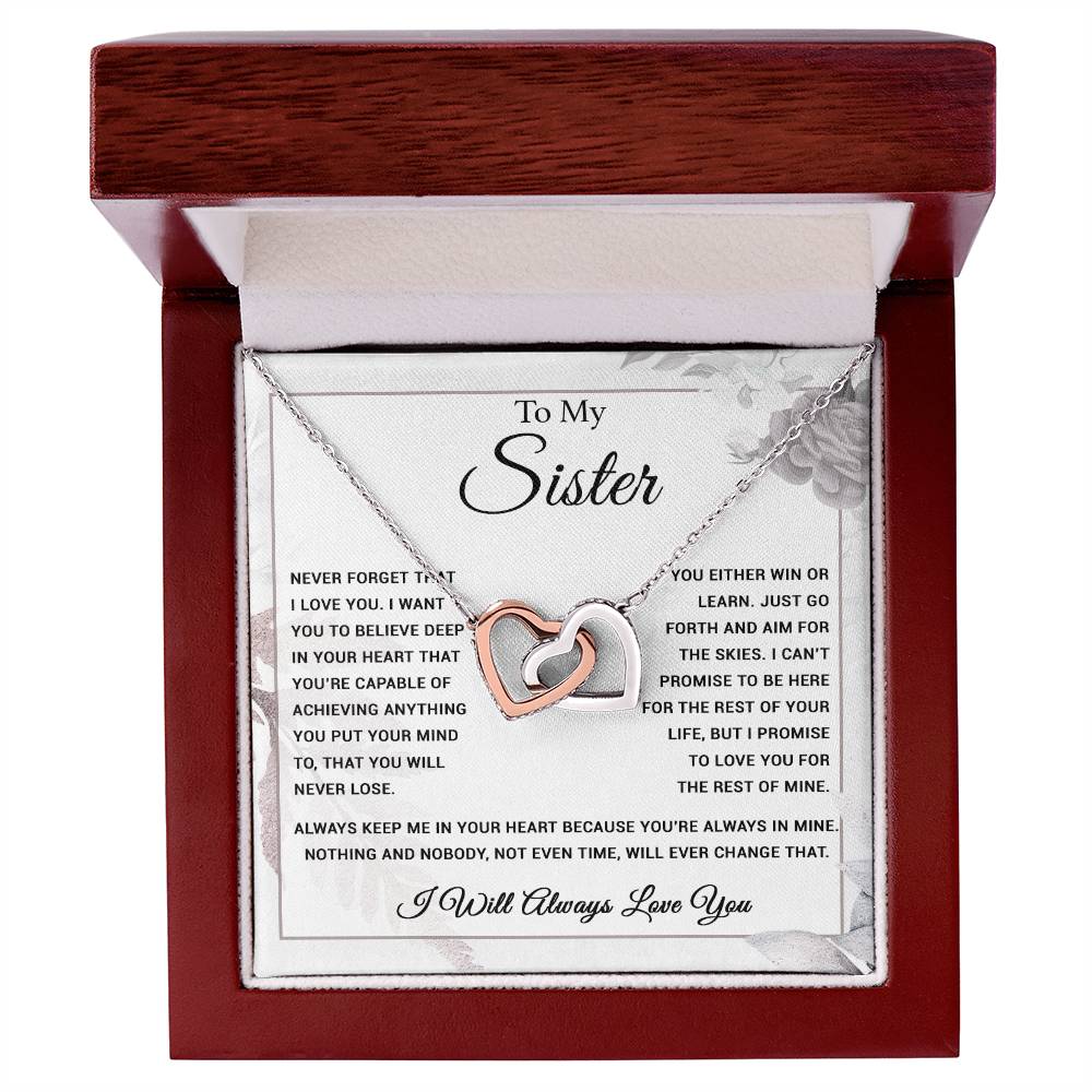 To My Sister Necklace, Brother to Sister, Birthday gift For Sister from Brother