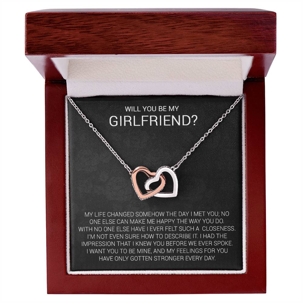 Girlfriend Proposal Necklace, Girlfriend Proposal Gift, Be My Girlfriend Gift