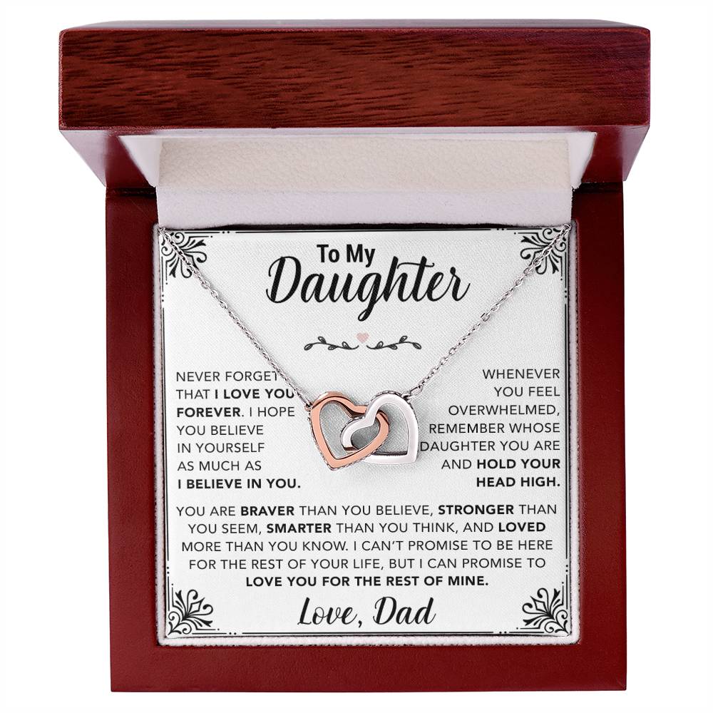 To My Daughter Necklace, Gift for Daughter from Dad, Father Daughter Necklace 30_11