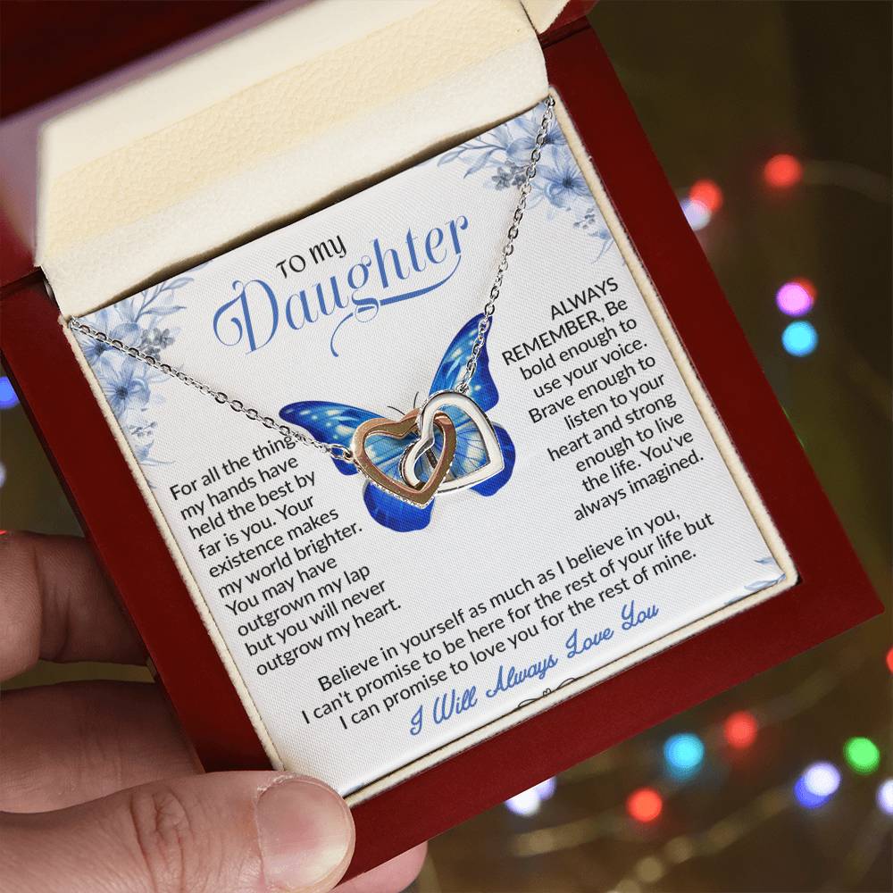 To My Daughter Necklace, Daughter Father Necklace, Daughter Gifts from Dad