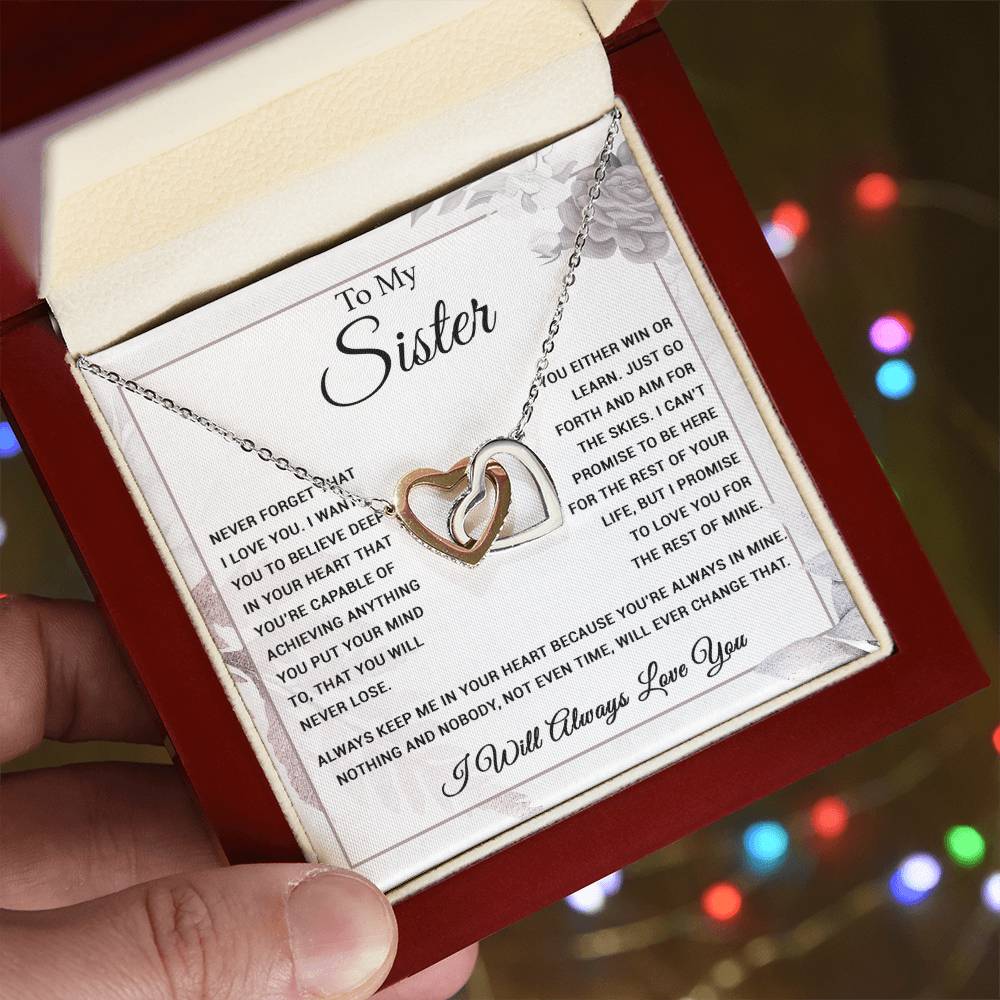 To My Sister Necklace, Brother to Sister, Birthday gift For Sister from Brother