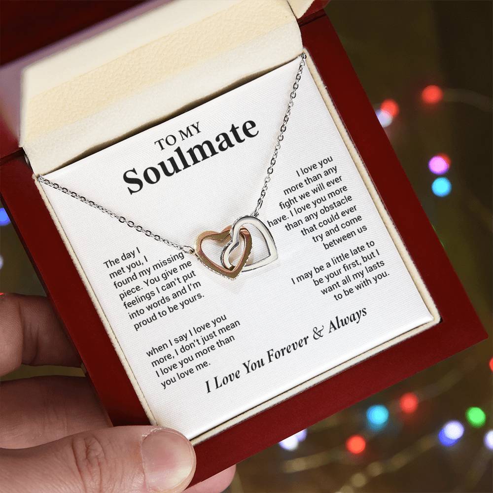 To My Soulmate Necklace, Gift for Wife, Girlfriend, Anniversary Gift, Christmas