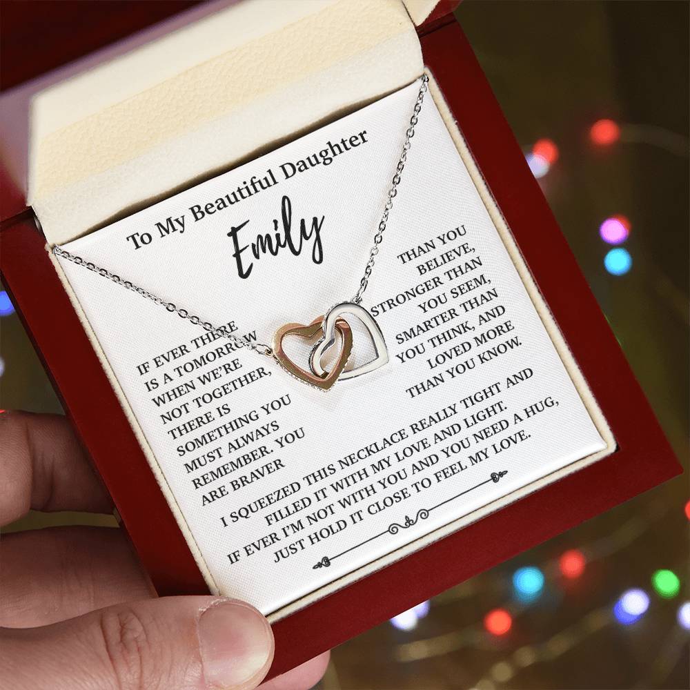 Custom To My Daughter Necklace, Mother Daughter Gifts, Daughter Necklace
