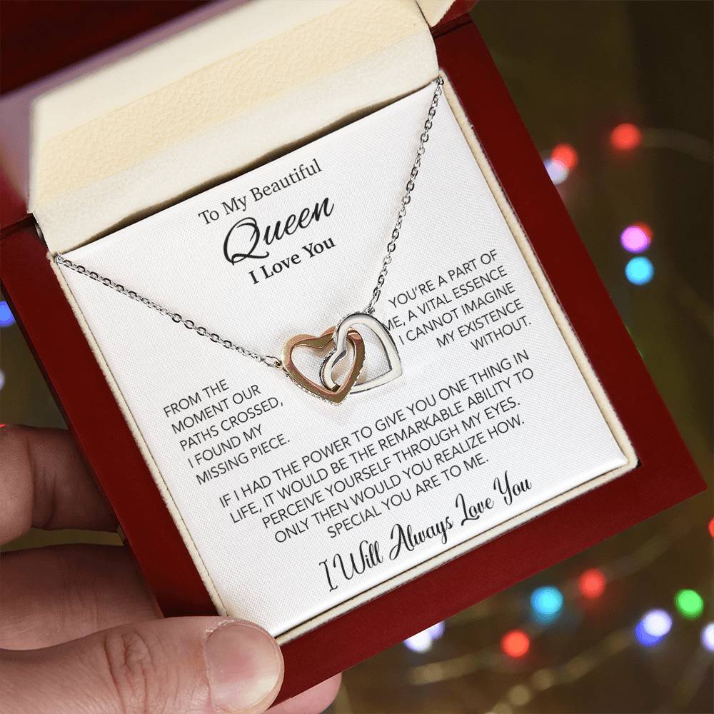 To My Queen Necklace, Anniversary Gift For Wife, Girlfriend Necklace, Birthday Gift For Wife