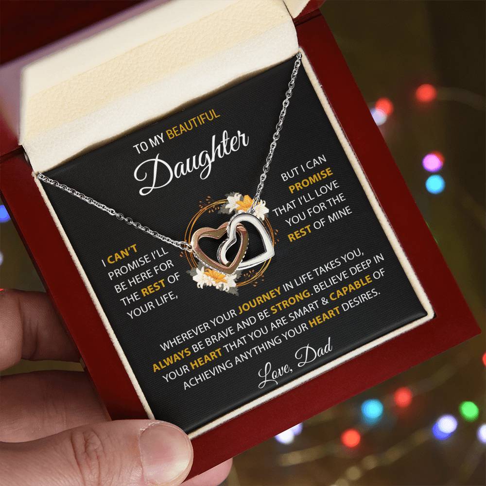 To My Daughter Necklace, Daughter Father Necklace, Daughter Gift From Dad99