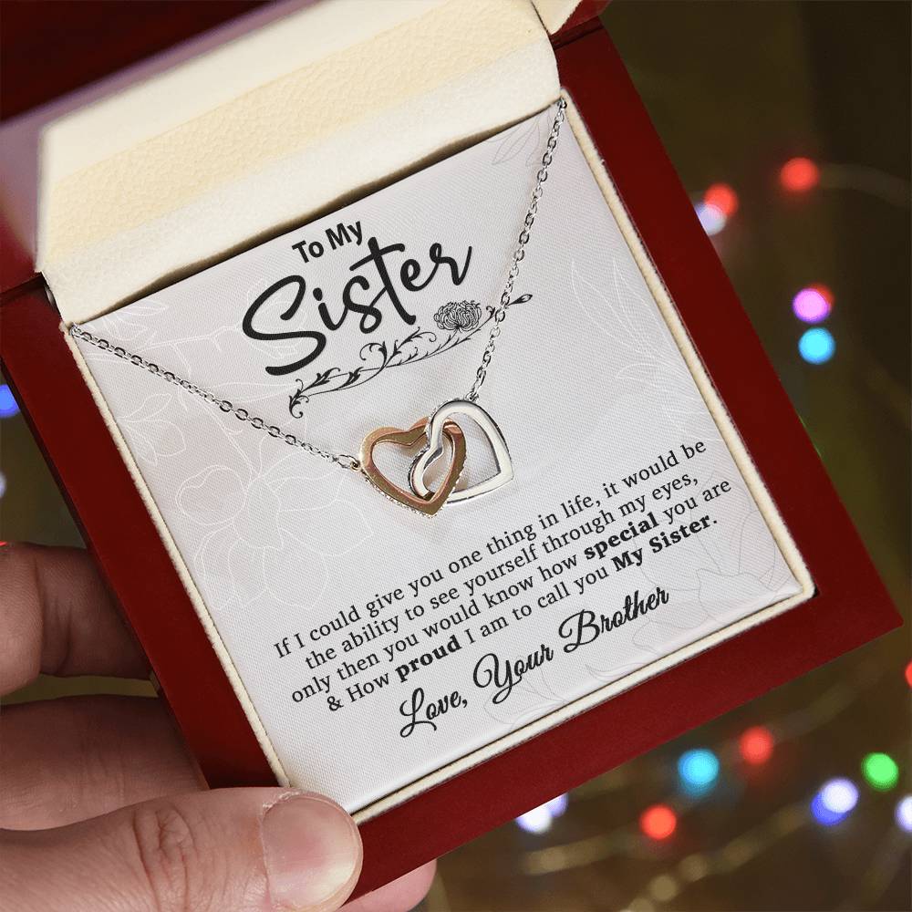 To My Sister Necklace, Brother to Sister, Birthday gift For Sister from Brother