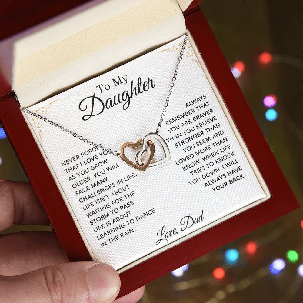 To My Daughter Necklace, Daughter Father Necklace, Daughter Gift From Dad 30_8