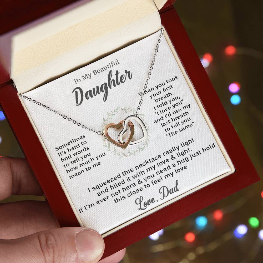 To My Daughter Necklace, Gift For Daughter From Dad, Daughter Father Necklace 12_12
