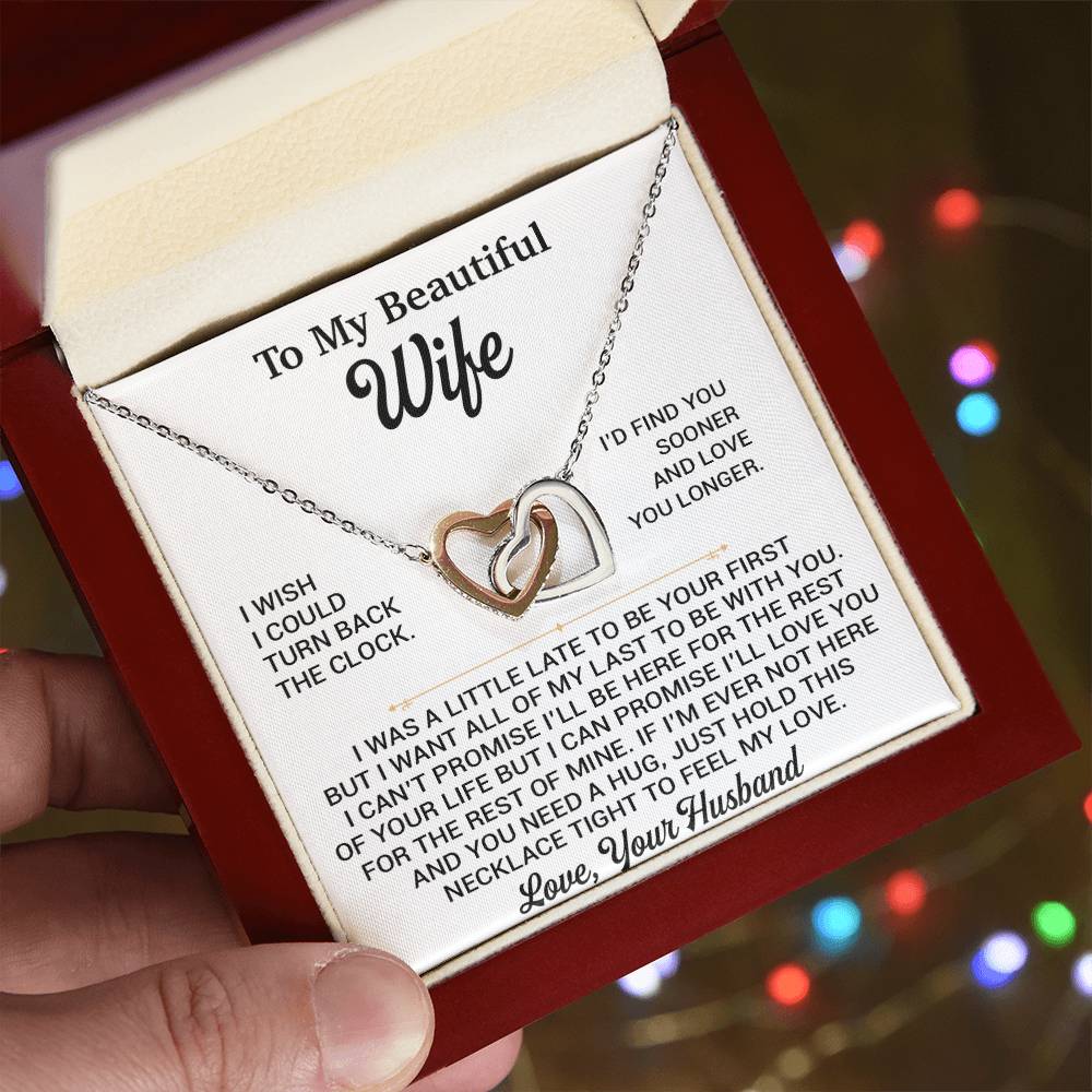 To My Beautiful Wife Necklace, Gift From Husband, Anniversary Gifts For Wife