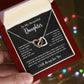 To My Daughter Necklace, Gift for Daughter from Dad, Father Daughter Necklace  11_5_Black
