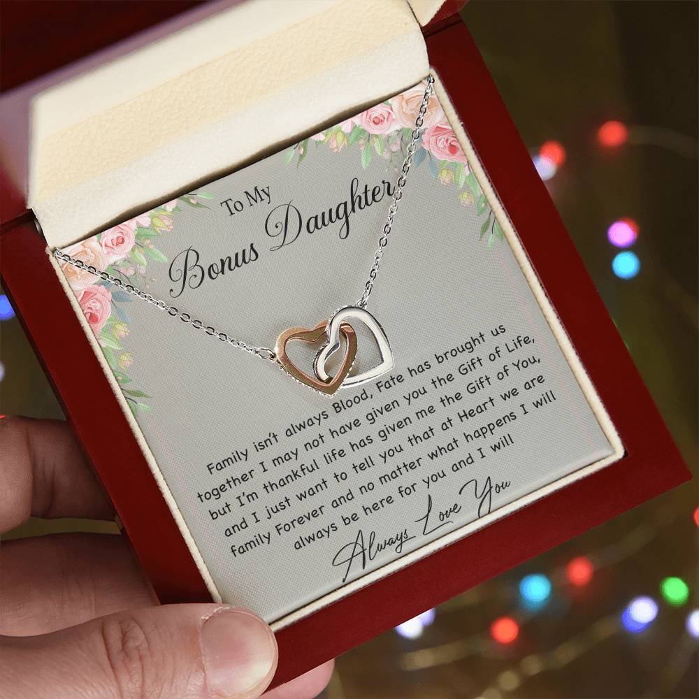 To My Bonus Daughter Necklace, Gift For Daughter, Step Daughter, Christmas Gift