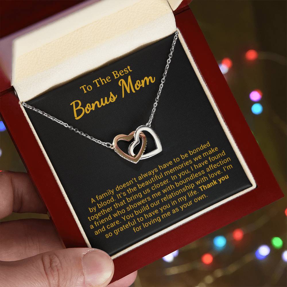 To My Bonus Mom Necklace from Daughter Son, Step Mom Gift, Mother's Day
