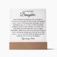 To My Daughter Acrylic Plaque, Gift for Daughter, Daughter Birthday Gift From Dad