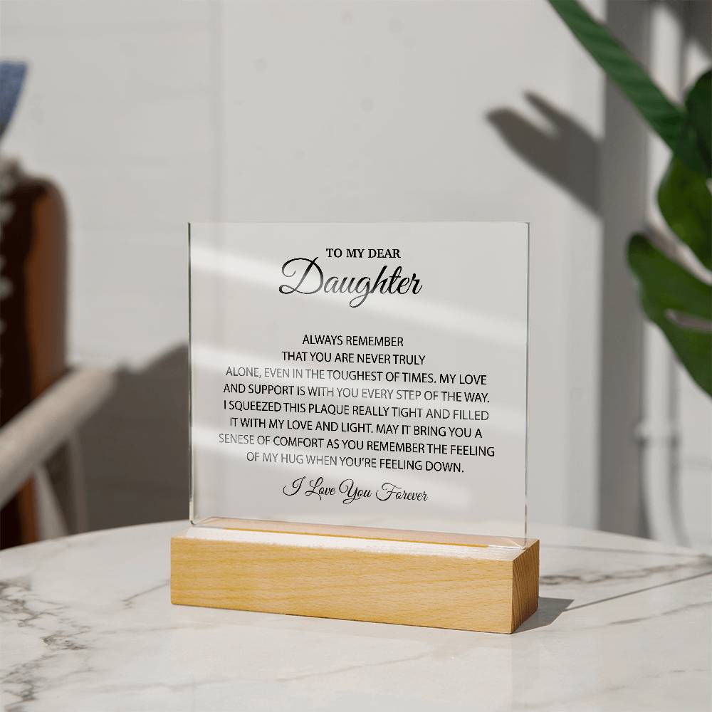 To My Dear Daughter Acrylic Plaque, Gift for Daughter, Daughter Birthday Gift From Dad