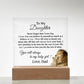 To My Daughter Acrylic Plaque, Gift for Daughter, Lion Gift from Dad