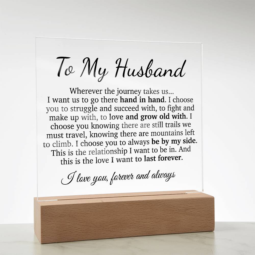 To My Husband Acrylic Plaque, Office Gift for Husband, Husband Work Gift, Husband Birthday Gift