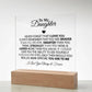 To My Daughter Acrylic Plaque, Birthday Gift for Daughter, Christmas Gift