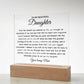 To My Daughter Acrylic Plaque, Gift for Daughter, Daughter Birthday Gift From Dad