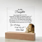 To My Daughter Acrylic Plaque, Gift for Daughter, Lion Gift from Dad
