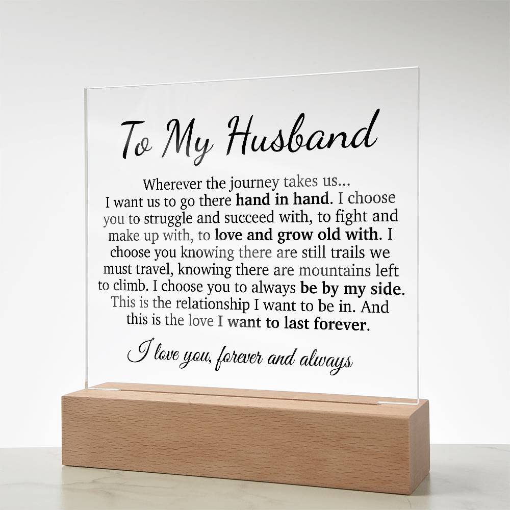 To My Husband Acrylic Plaque, Office Gift for Husband, Husband Work Gift, Husband Birthday Gift