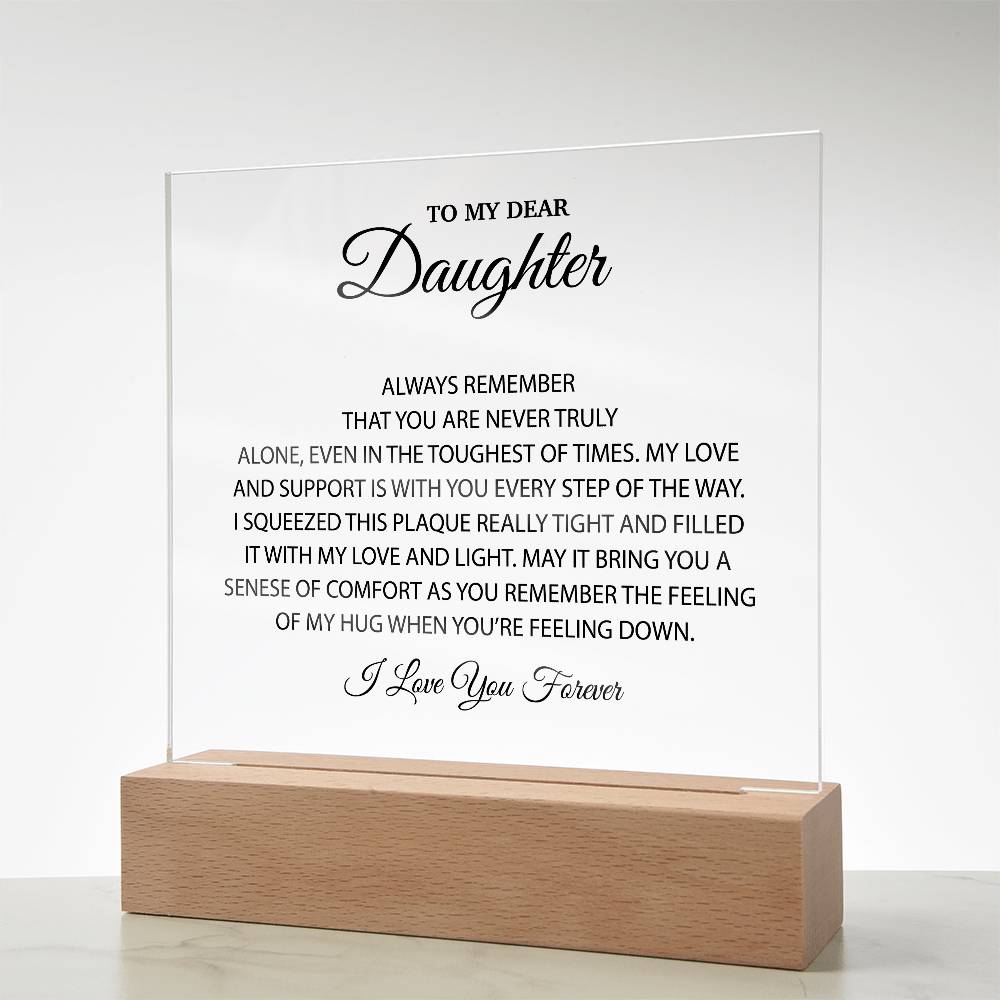 To My Dear Daughter Acrylic Plaque, Gift for Daughter, Daughter Birthday Gift From Dad