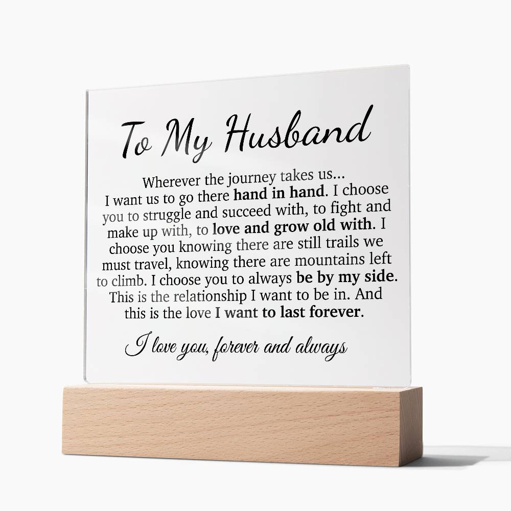 To My Husband Acrylic Plaque, Office Gift for Husband, Husband Work Gift, Husband Birthday Gift