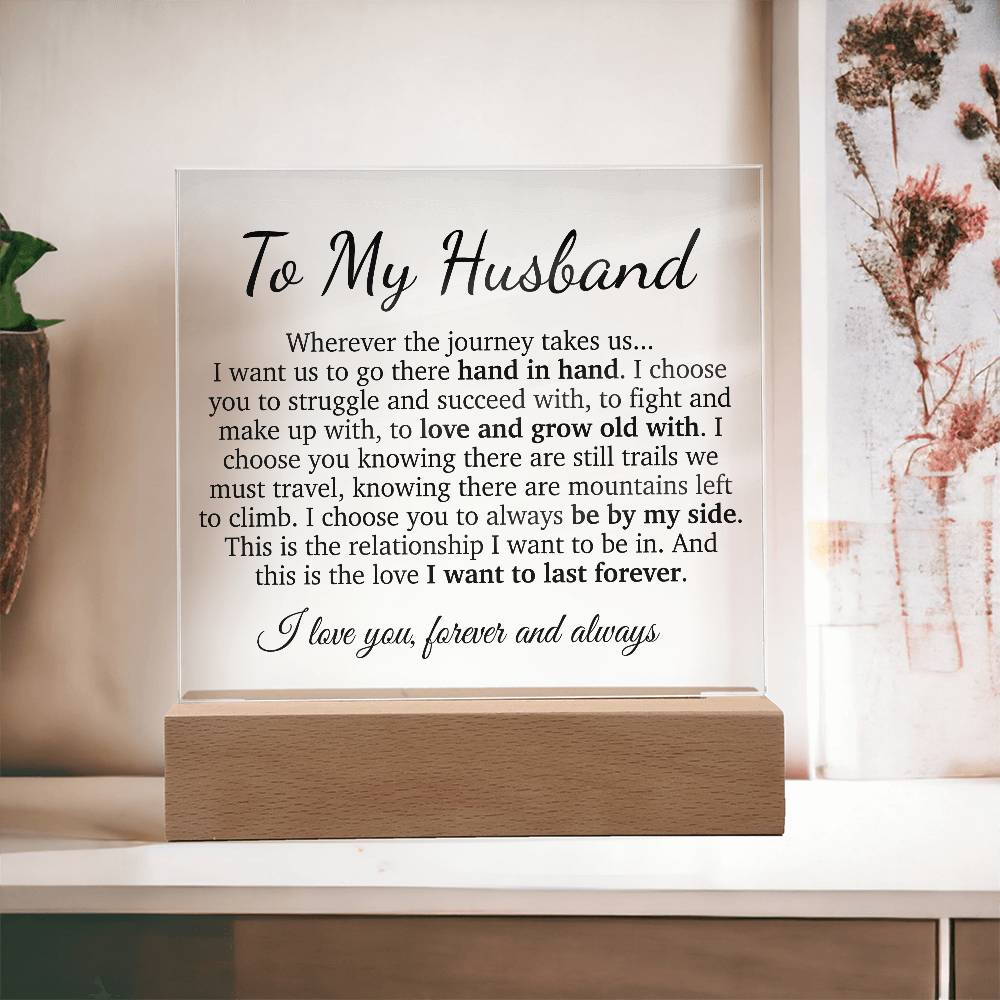 To My Husband Acrylic Plaque, Office Gift for Husband, Husband Work Gift, Husband Birthday Gift