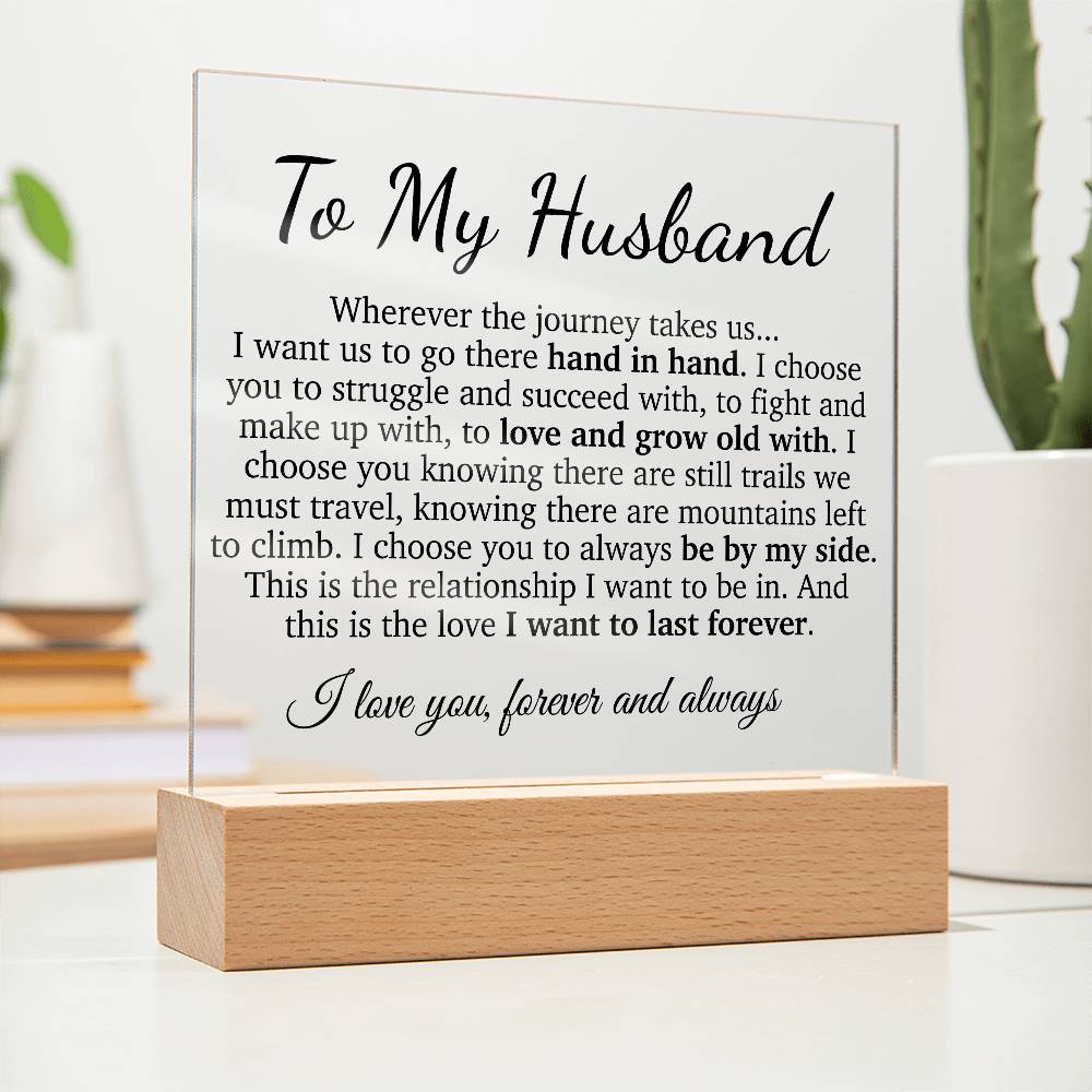 To My Husband Acrylic Plaque, Office Gift for Husband, Husband Work Gift, Husband Birthday Gift