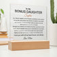 Custom Bonus Daughter Gift Acrylic Plaque, Step Daughter Gift from Step Mom, Gift from Step dad