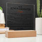 Custom Bonus Daughter Gift Acrylic Plaque, Step Daughter Gift from Step Mom, Gift from Step dad