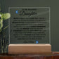 To My Daughter Acrylic Plaque, Gift from Mom, Birthday Gift for Daughter