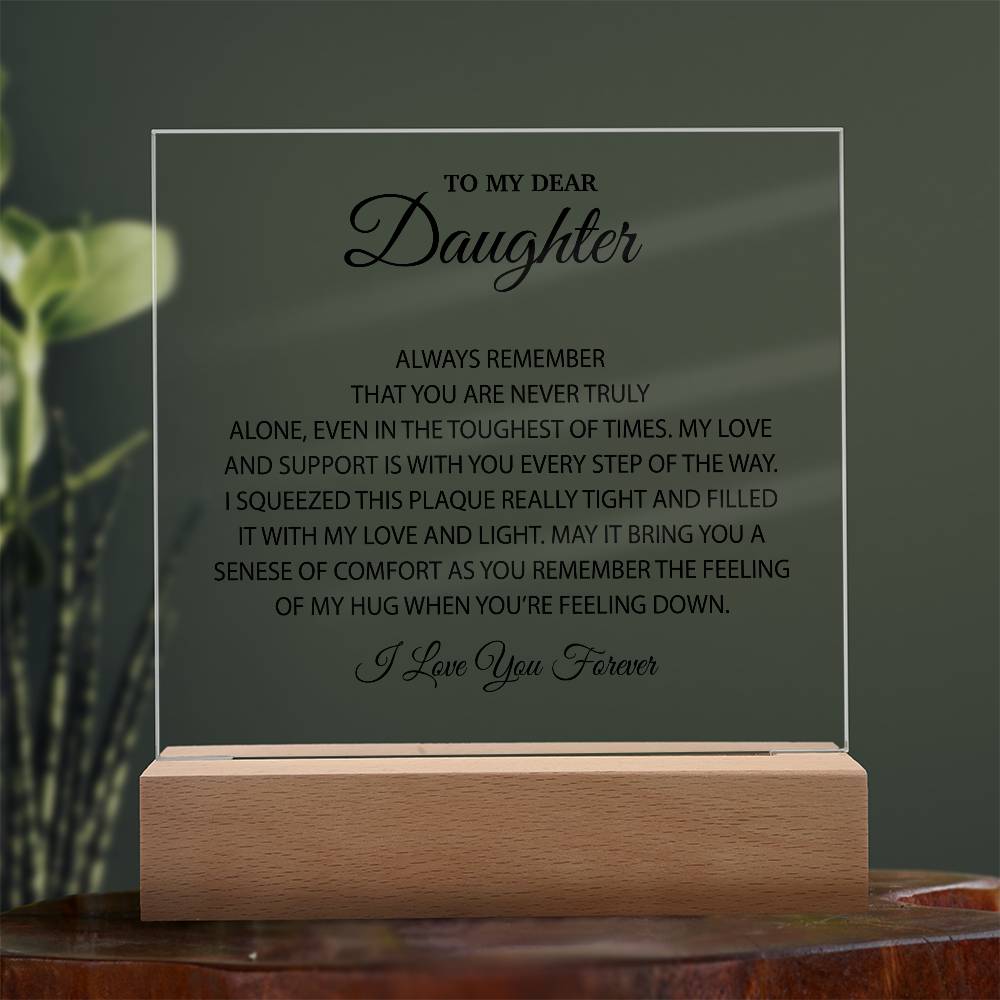 To My Dear Daughter Acrylic Plaque, Gift for Daughter, Daughter Birthday Gift From Dad