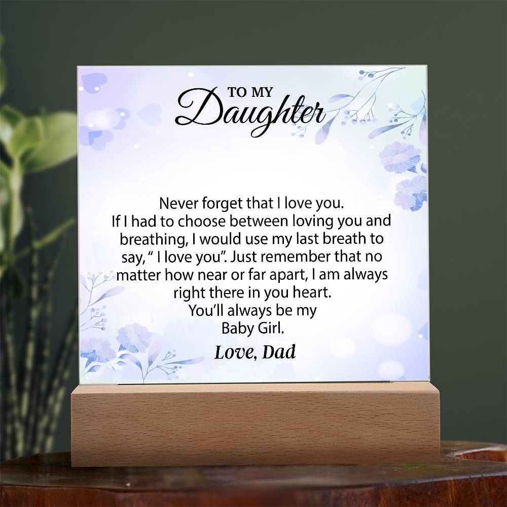 To My Daughter Acrylic Plaque, Gift for Daughter, Daughter Birthday Gift From Dad 25_1