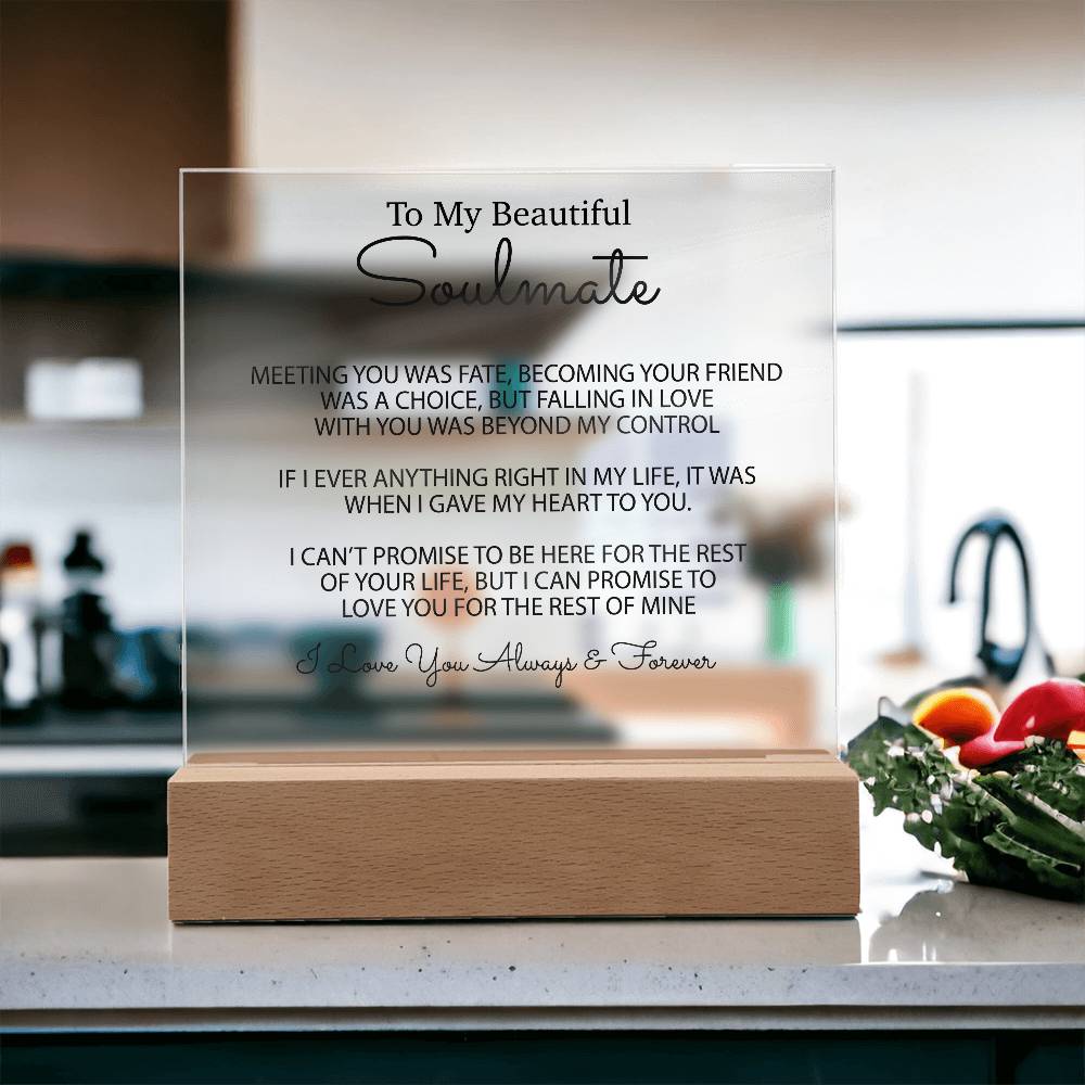 To My Soulmate Acrylic Plaque, Gifts for Wife, Soulmate from Husband Soulmate Gift 1_2