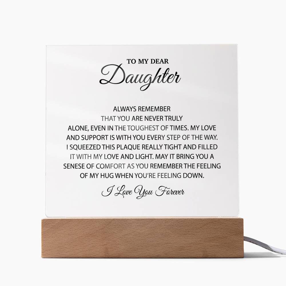 To My Dear Daughter Acrylic Plaque, Gift for Daughter, Daughter Birthday Gift From Dad