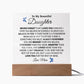 To My Daughter Acrylic Plaque, Gift from Mom, Birthday Gift for Daughter