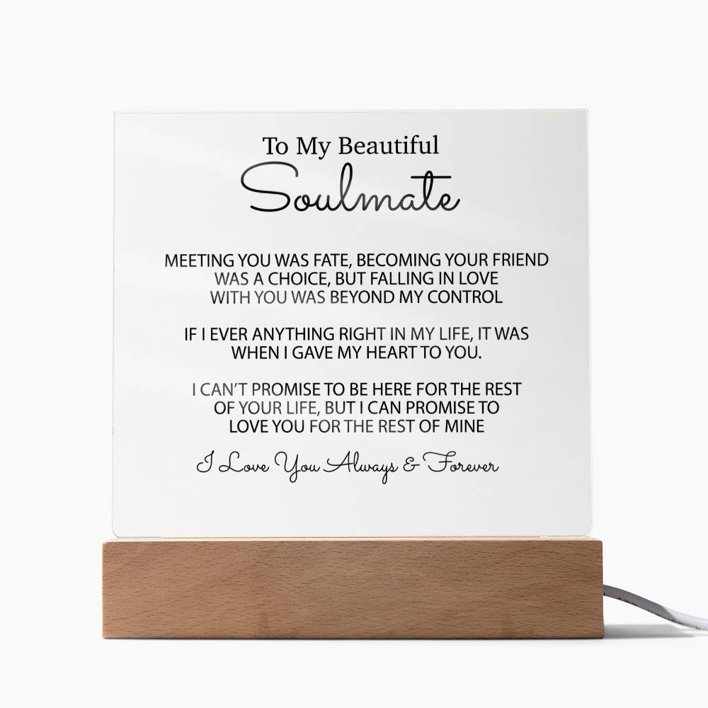 To My Soulmate Acrylic Plaque, Gifts for Wife, Soulmate from Husband Soulmate Gift 1_2