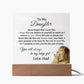 To My Daughter Acrylic Plaque, Gift for Daughter, Lion Gift from Dad