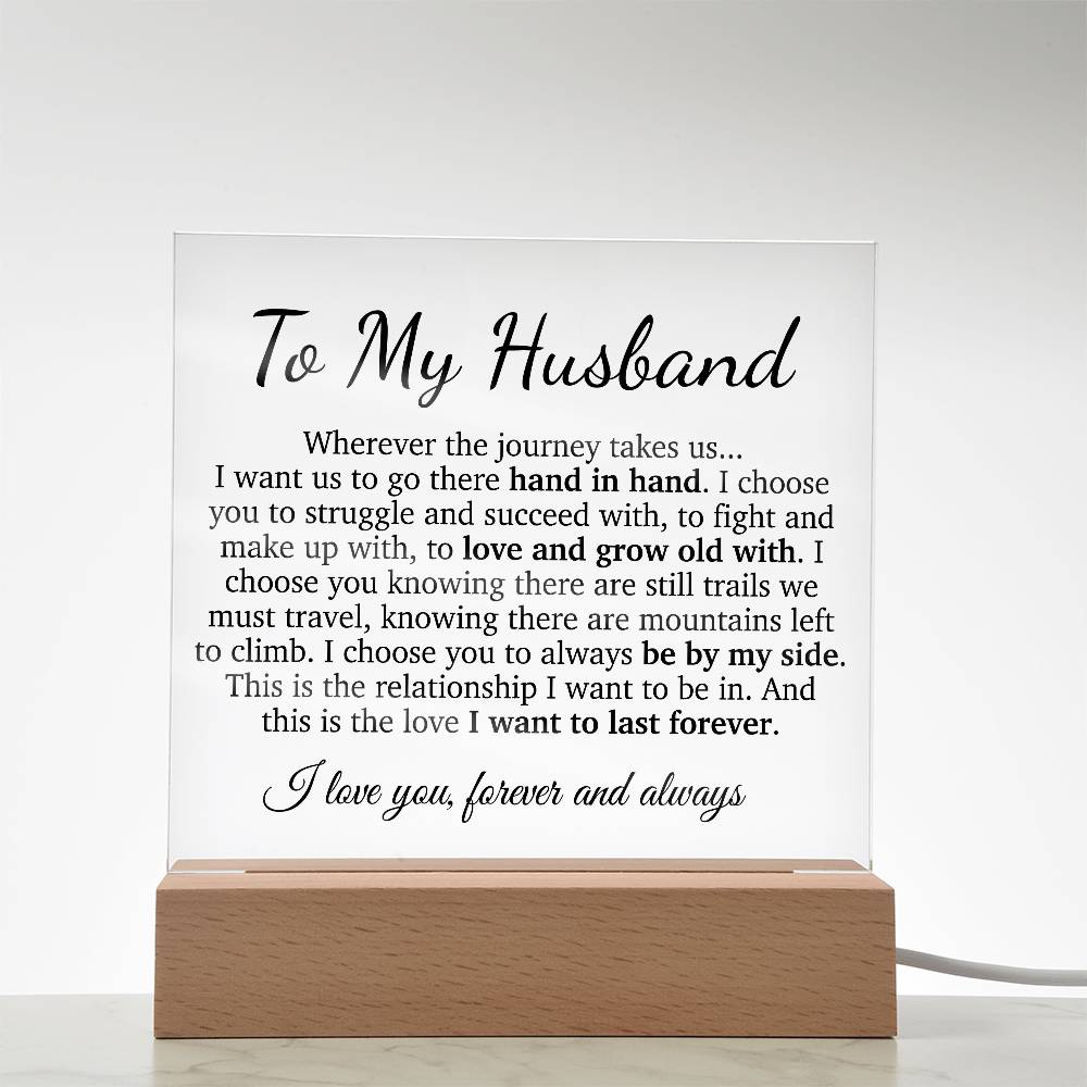 To My Husband Acrylic Plaque, Office Gift for Husband, Husband Work Gift, Husband Birthday Gift