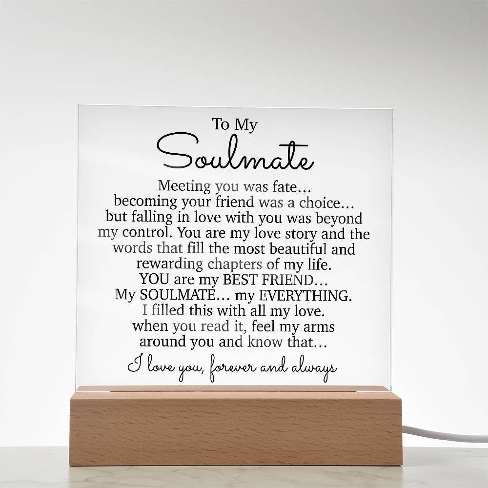 To My Soulmate Acrylic Plaque, Gifts for Wife, Soulmate from Husband Soulmate Gift 2_2