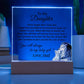 To My Daughter Acrylic Plaque, Gift for Daughter, Lion Gift from Dad