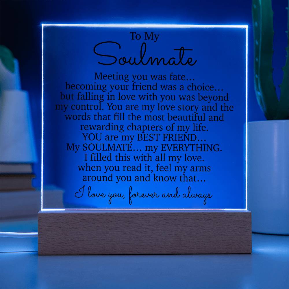 To My Soulmate Acrylic Plaque, Gifts for Wife, Soulmate from Husband Soulmate Gift 2_2